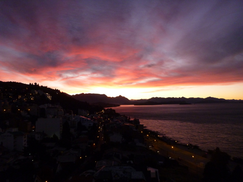 Sunset on Nahuel Huapi Lake in Bariloche
