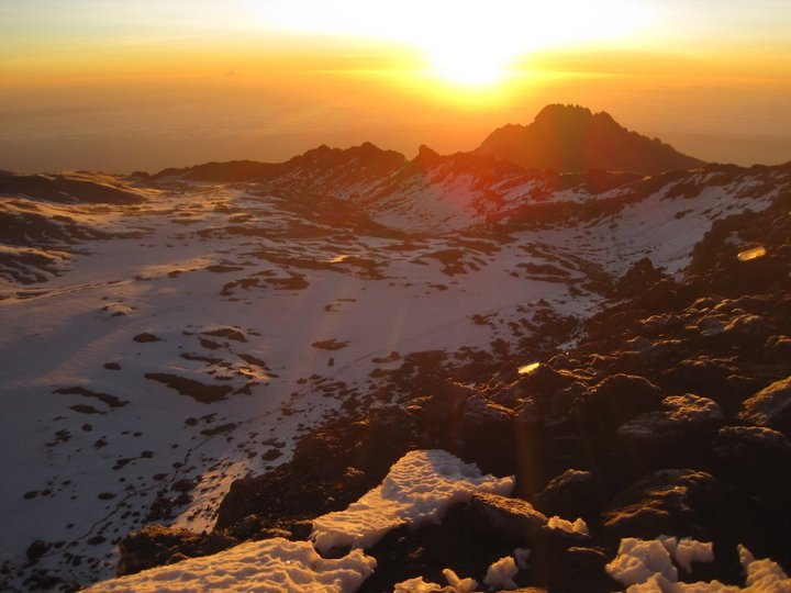 Sunrise on top of Kilimanjaro