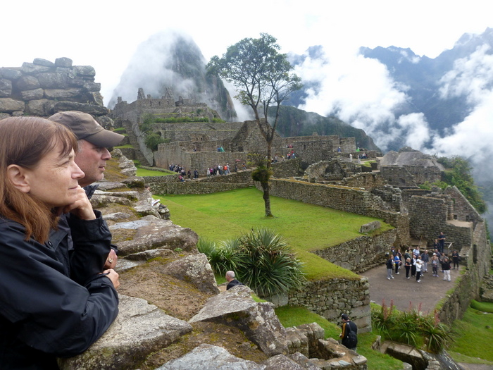 Clouds burning off of Machu Picchu